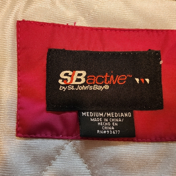 Womens SJB "St. Johns Bay Active  Winter Snow Athletic Jacket Sz Medium Pink C2 - Picture 11 of 11